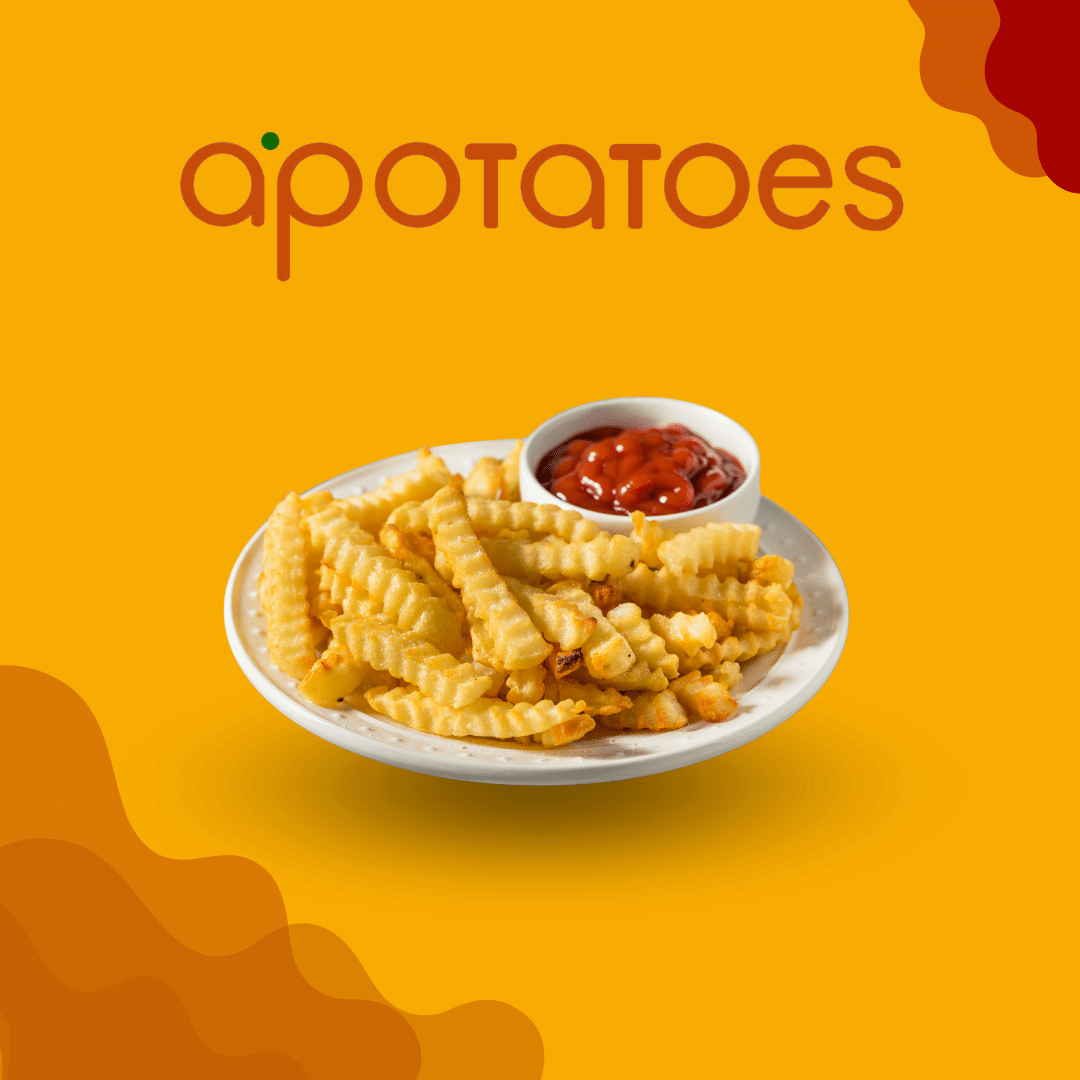 khoai tây Apotatoes sợi răng cưa 10x10mm